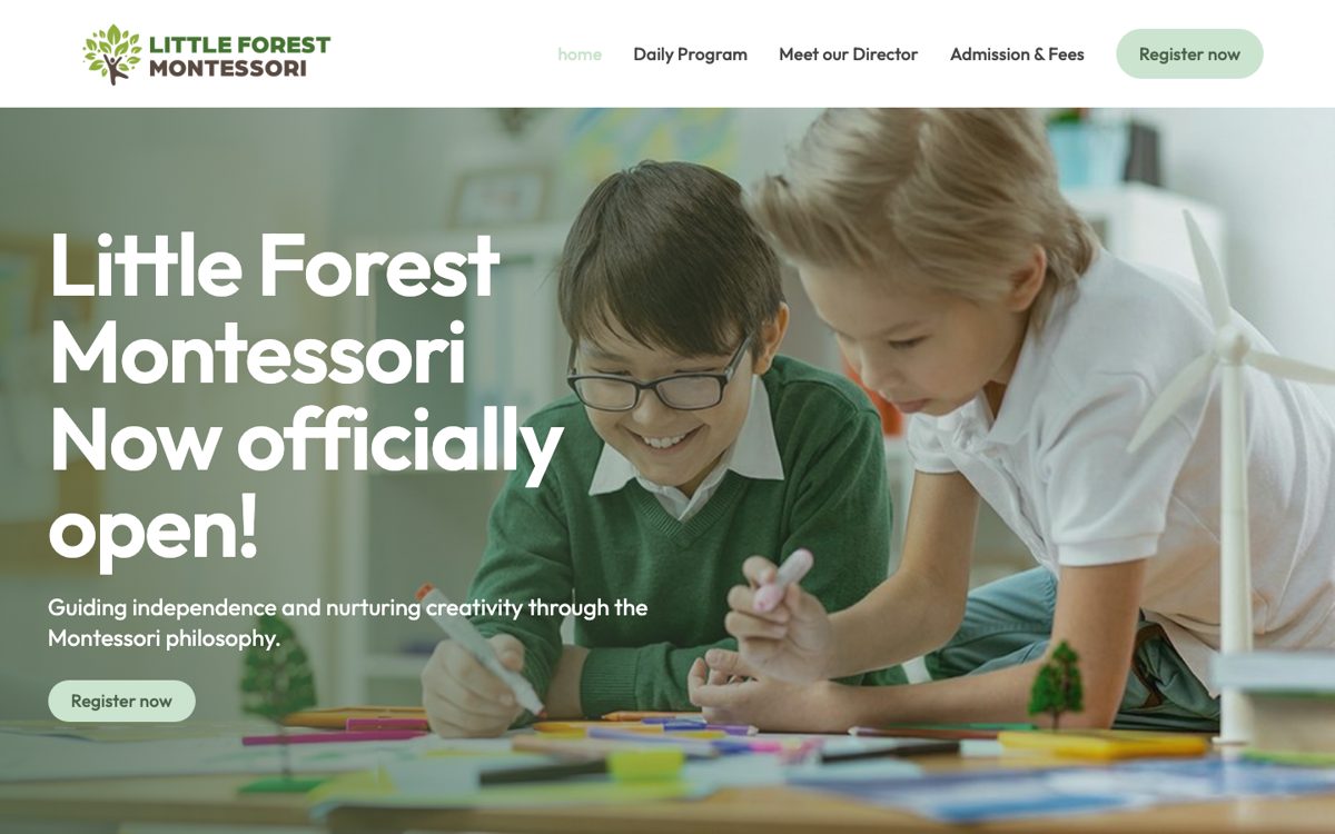 Little Forest Montessori website